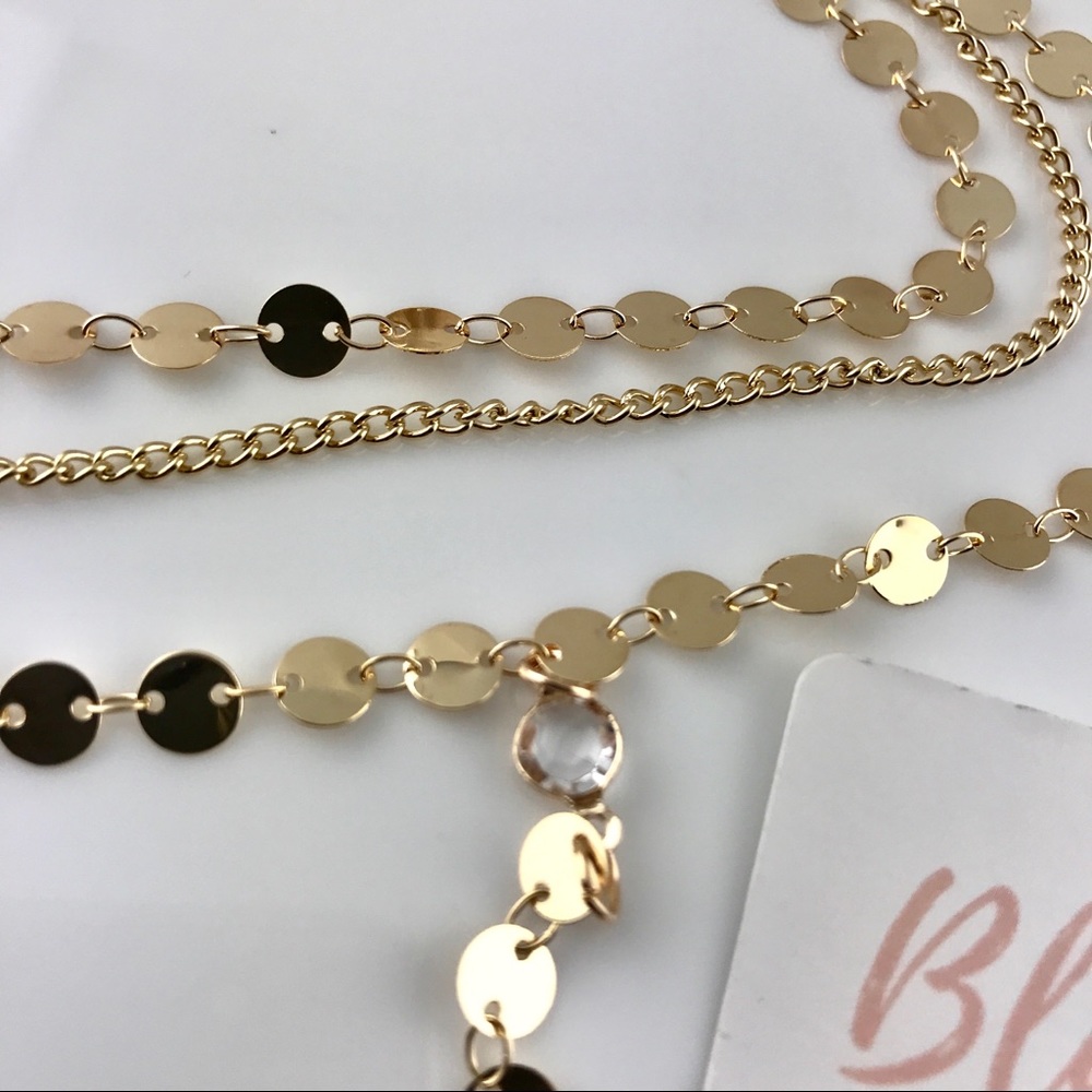 3 for $25⚡️3 layer sequin chain & tassel necklace - Picture 5 of 7